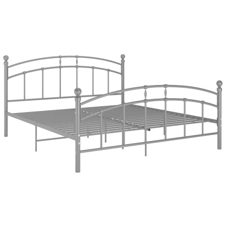 vidaXL Bedframe metaal grijs 180x200 cm afbeelding2 - 1