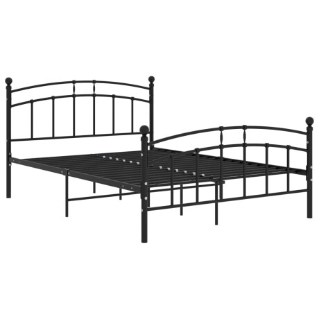 vidaXL Bedframe metaal zwart 200x200 cm afbeelding2 - 1
