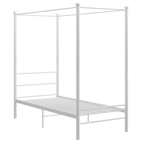 vidaXL Hemelbedframe metaal wit 90x200 cm afbeelding2 - 1