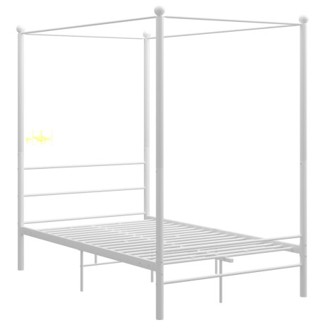 vidaXL Hemelbedframe metaal wit 120x200 cm afbeelding2 - 1