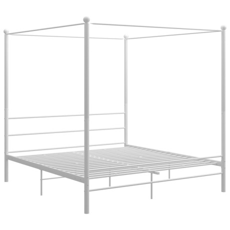 vidaXL Hemelbedframe metaal wit 180x200 cm afbeelding2 - 1