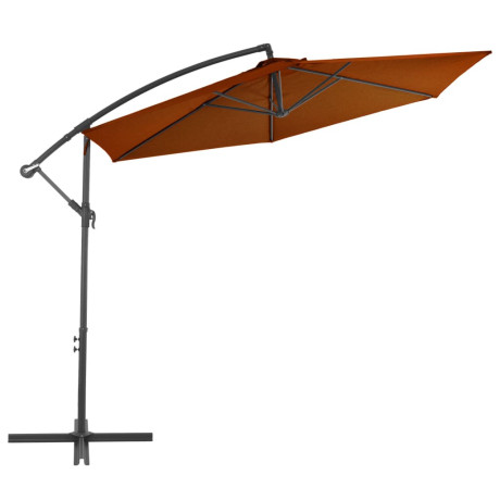 vidaXL Zweefparasol met aluminium paal 300 cm terracottakleurig afbeelding2 - 1