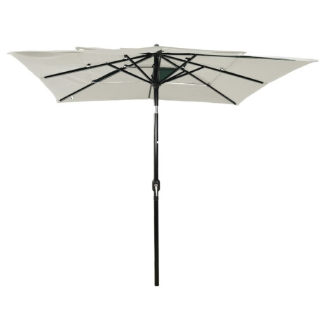 vidaXL Parasol 3-laags met aluminium paal 2,5x2,5 m zandkleurig afbeelding2 - 1
