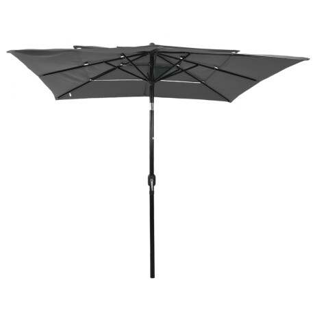vidaXL Parasol 3-laags met aluminium paal 2,5x2,5 m antracietkleurig afbeelding2 - 1