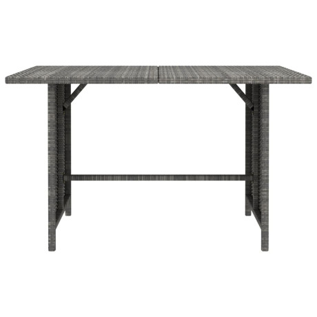 vidaXL Tuintafel 110x70x65 cm poly rattan grijs afbeelding2 - 1