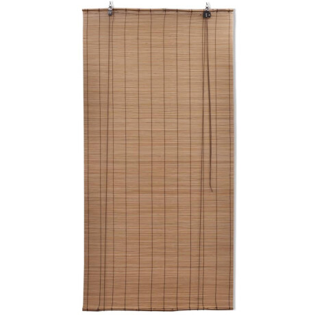 vidaXL Rolgordijnen 2 st 100x160 cm bamboe bruin afbeelding2 - 1