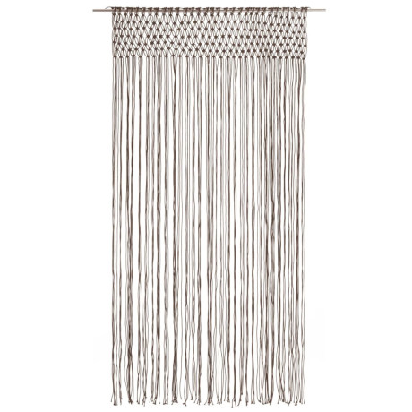 vidaXL Gordijn macramé 140x240 cm katoen taupe afbeelding2 - 1