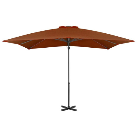 vidaXL Zweefparasol met aluminium paal 250x250 cm terracottakleurig afbeelding2 - 1