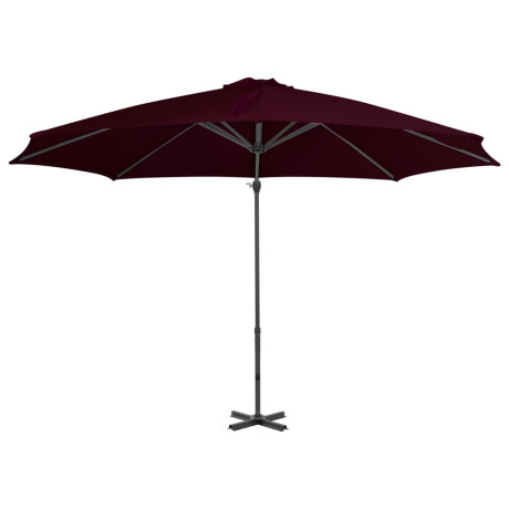 vidaXL Zweefparasol met aluminium paal 300 cm rood afbeelding2 - 1