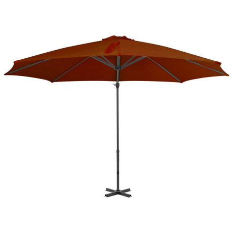 vidaXL Zweefparasol met aluminium paal 300 cm terracottakleurig afbeelding2 - 1