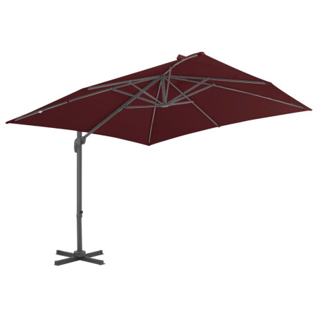 vidaXL Zweefparasol met aluminium paal 400x300 cm bordeauxrood afbeelding2 - 1