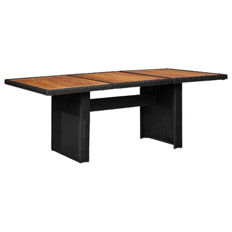 vidaXL 11-delige Tuinset poly rattan zwart afbeelding2 - 1