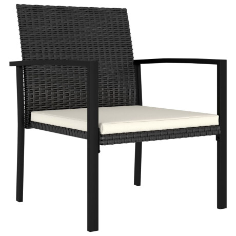vidaXL Tuinstoelen 2 st poly rattan zwart afbeelding2 - 1