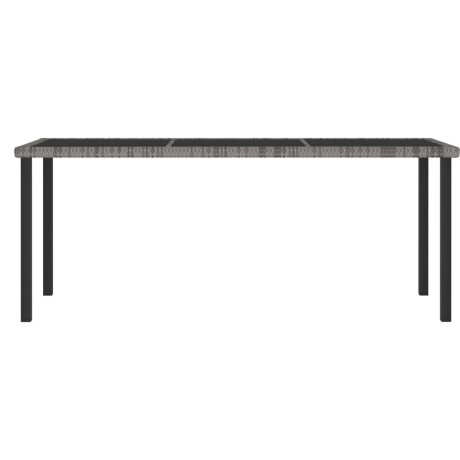 vidaXL Tuintafel 180x70x73 cm poly rattan grijs afbeelding2 - 1