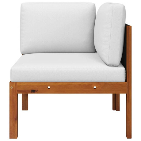 vidaXL 2-delige Loungeset met kussens massief acaciahout crèmekleurig afbeelding2 - 1