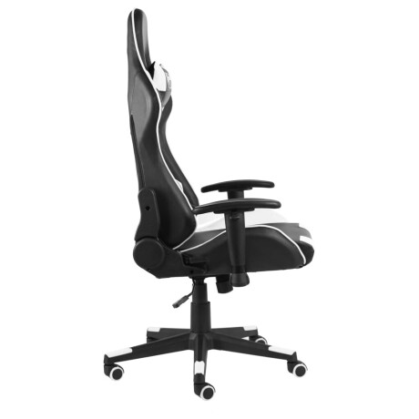 vidaXL Gamestoel draaibaar PVC wit afbeelding2 - 1