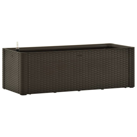 vidaXL Plantenbak hoog met zelfbewateringssysteem 100x43x33 cm mokka afbeelding2 - 1
