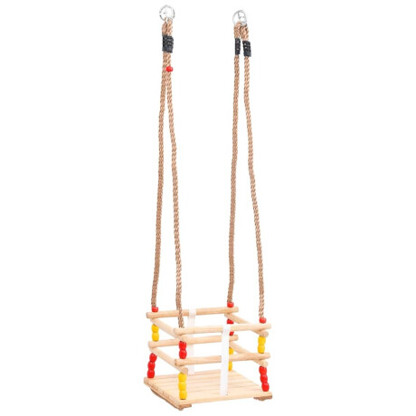 vidaXL Babyschommel met veiligheidsgordel massief grenenhout afbeelding2 - 1