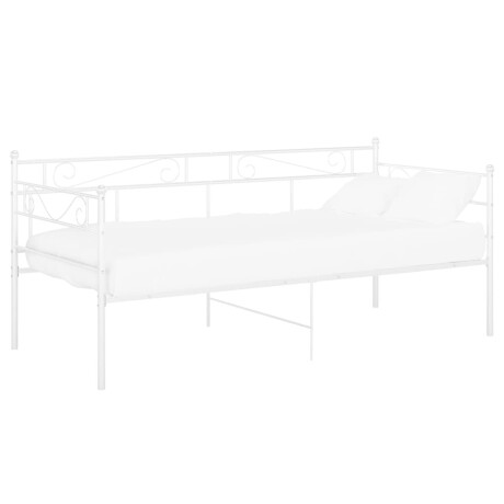 vidaXL Slaapbankframe metaal wit 90x200 cm afbeelding2 - 1