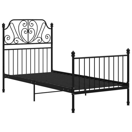 vidaXL Bedframe metaal zwart 90x200 cm afbeelding2 - 1