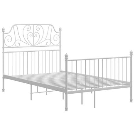 vidaXL Bedframe metaal wit 120x200 cm afbeelding2 - 1
