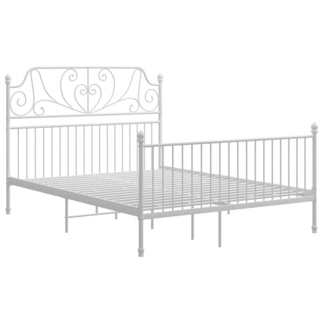 vidaXL Bedframe metaal wit 140x200 cm afbeelding2 - 1