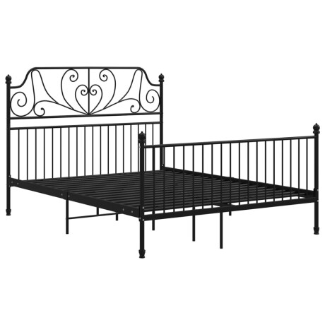 vidaXL Bedframe metaal zwart 160x200 cm afbeelding2 - 1