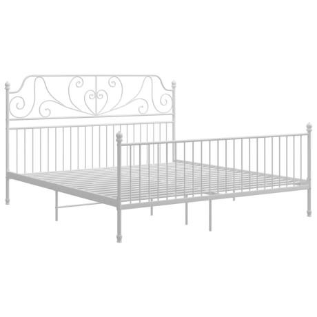 vidaXL Bedframe metaal wit 180x200 cm afbeelding2 - 1