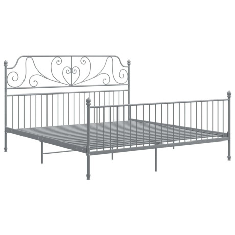 vidaXL Bedframe metaal grijs 180x200 cm afbeelding2 - 1
