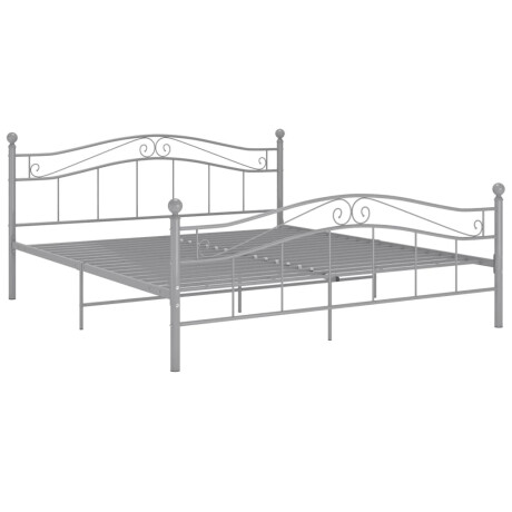 vidaXL Bedframe zonder matras metaal grijs 140x200 cm afbeelding2 - 1