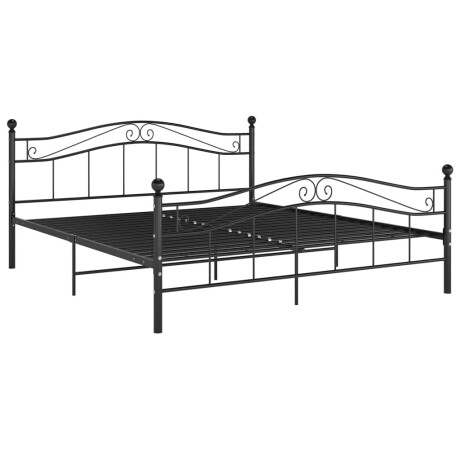vidaXL Bedframe metaal zwart 160x200 cm afbeelding2 - 1