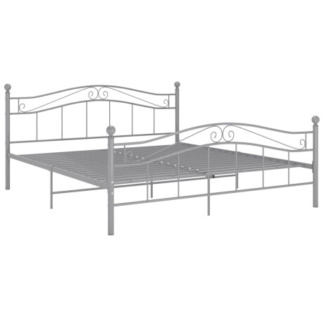vidaXL Bedframe metaal grijs 160x200 cm afbeelding2 - 1