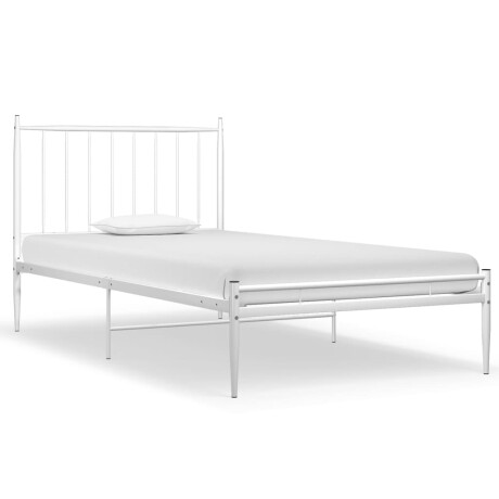 vidaXL Bedframe metaal wit 90x200 cm afbeelding2 - 1