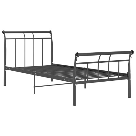 vidaXL Bedframe metaal zwart 90x200 cm afbeelding2 - 1