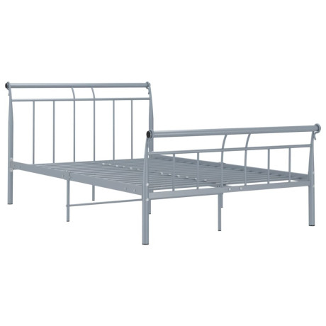 vidaXL Bedframe metaal grijs 120x200 cm afbeelding2 - 1