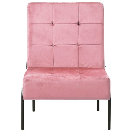 vidaXL Relaxstoel 65x79x87 cm fluweel roze afbeelding2 - 1