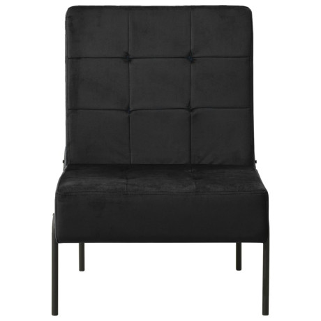 vidaXL Relaxstoel 65x79x87 cm fluweel zwart afbeelding2 - 1
