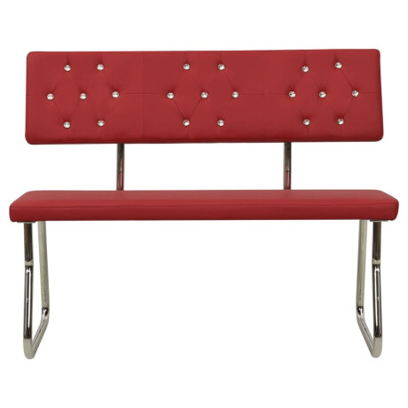 vidaXL Bankje 110 cm kunstleer wijnrood afbeelding2 - 1