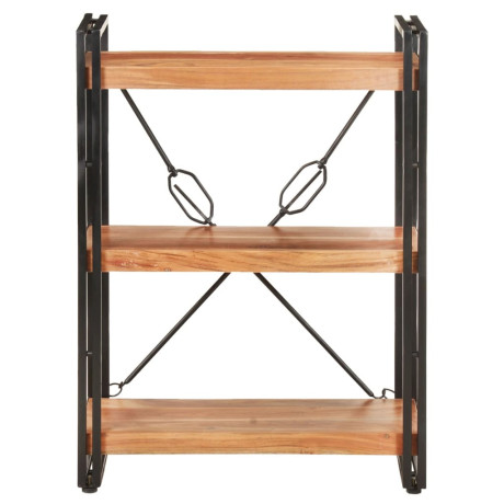 vidaXL Boekenkast met 3 schappen 60x30x80 cm massief acaciahout afbeelding2 - 1