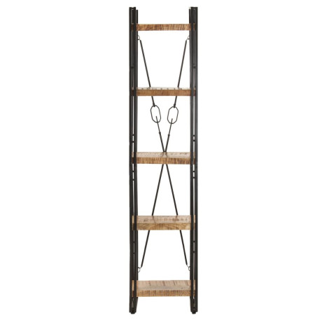 vidaXL Boekenkast met 5 schappen 40x30x180 cm massief mangohout afbeelding2 - 1