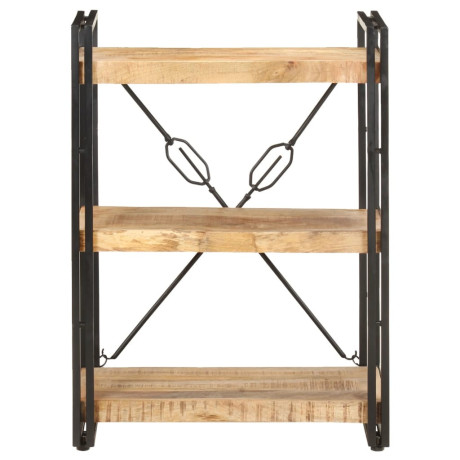 vidaXL Boekenkast met 3 schappen 60x30x80 cm massief mangohout afbeelding2 - 1