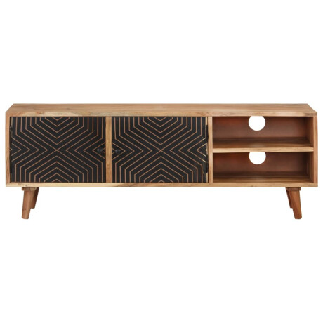 vidaXL Tv-meubel 115x30x39 cm massief acaciahout afbeelding2 - 1