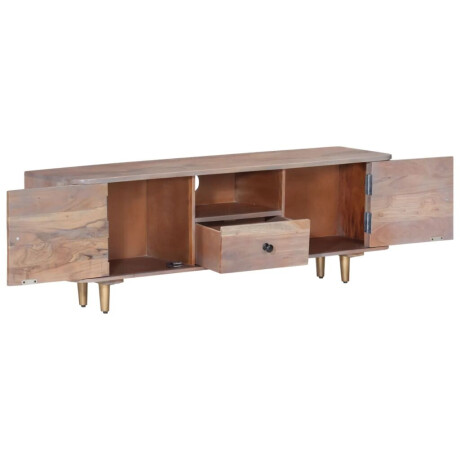 vidaXL Tv-meubel 118x30x40 cm massief acaciahout afbeelding2 - 1