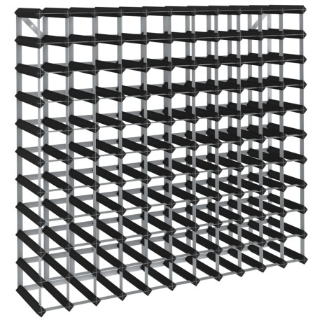 vidaXL Wijnrek voor 120 flessen massief grenenhout zwart afbeelding2 - 1