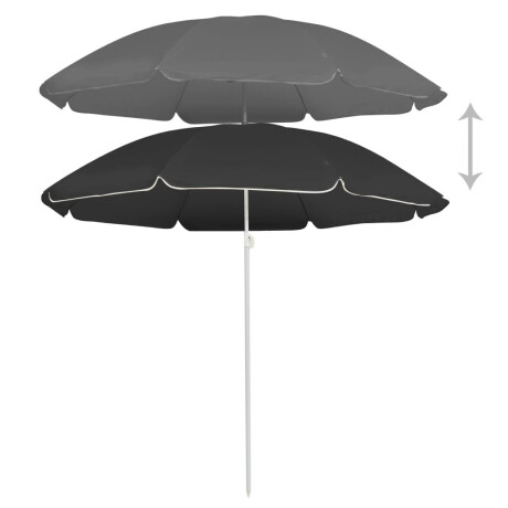 vidaXL Parasol met stalen paal 180 cm antracietkleurig afbeelding2 - 1