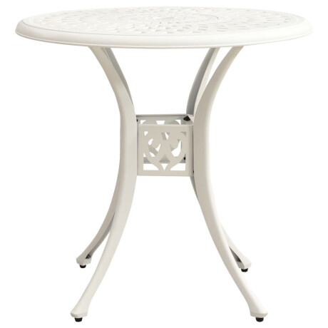 vidaXL Tuintafel 78x78x72 cm gietaluminium wit afbeelding2 - 1