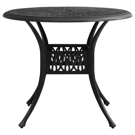 vidaXL Tuintafel 90x90x74 cm gietaluminium zwart afbeelding2 - 1