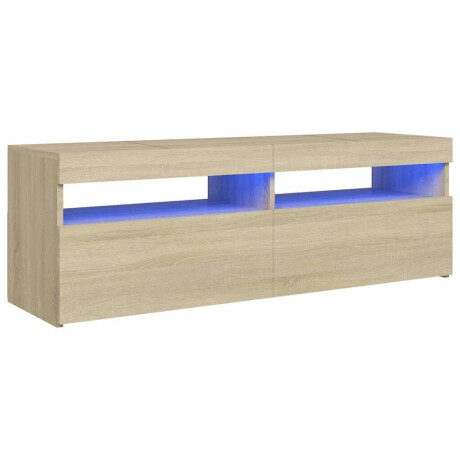 vidaXL Tv-meubel met LED-verlichting 120x35x40 cm sonoma eikenkleurig afbeelding2 - 1