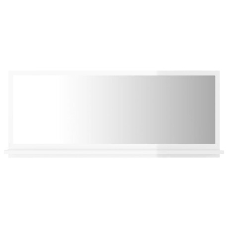 vidaXL Badkamerspiegel 90x10,5x37 cm bewerkt hout hoogglans wit afbeelding2 - 1