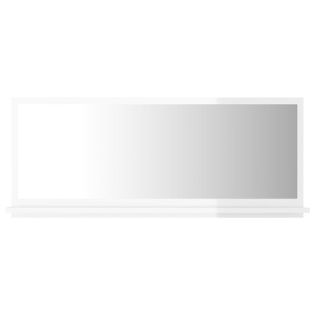 vidaXL Badkamerspiegel 90x10,5x37 cm spaanplaat hoogglans wit afbeelding2 - 1